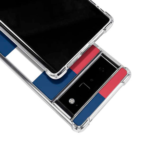 American Flag Color Block Google Pixel 6 Clear Case
